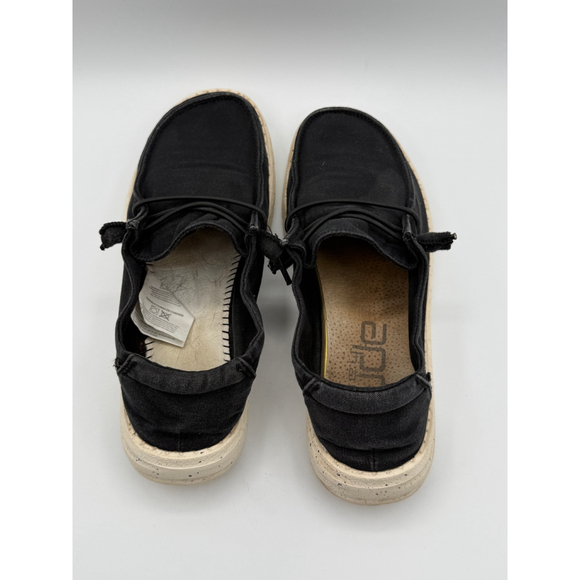 Women's Hey Dude Black Wendy L Flats & Loafers Size 7 - Picture 2 of 6